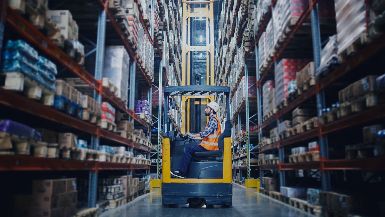brand forklift aisle