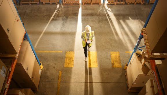 brand warehouse walkway